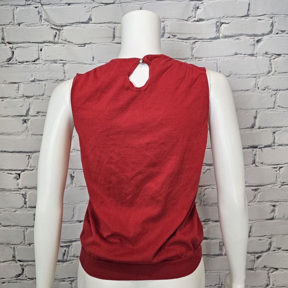 Louis Vuitton Vintage Red Cotton Tank Top - Picture 3 of 9